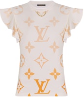 (Women) Louis Vuitton Gradient Monogram Print Ruffle Sleeve T-Shirt Pink (). 1A8RPM (Women) Louis Vuitton Gradient Monogram Print Ruffle Sleeve T-Shirt Pink (). 1A8RPM