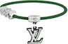 Buy (W) Pulsera de Mujer LOUIS VUITTON de Cuero Verde con Diseño de Logo. M8571D