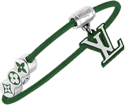 (W) Pulsera de Mujer LOUIS VUITTON de Cuero Verde con Diseño de Logo. M8571D Lookbook (W) Pulsera de Mujer LOUIS VUITTON de Cuero Verde con Diseño de Logo. M8571D