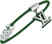 Lookbook (W) Pulsera de Mujer LOUIS VUITTON de Cuero Verde con Diseño de Logo. M8571D