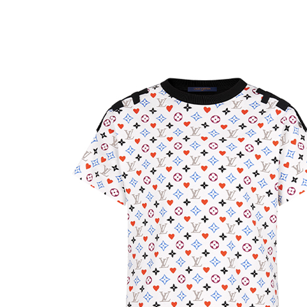 (Women) Louis Vuitton Heart Print Logo T-Shirt Beige 1A8M6Z 圖 6