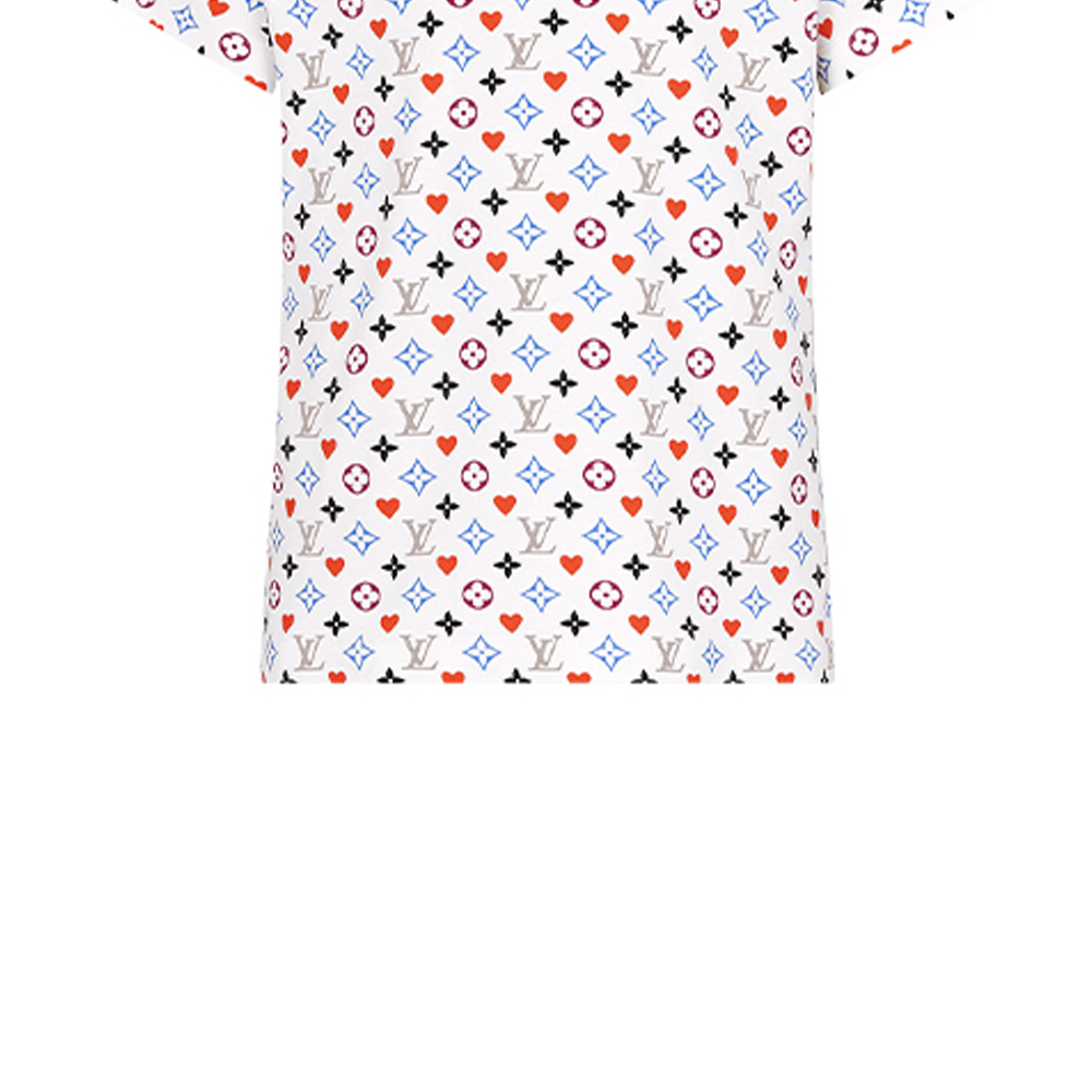 (Women) Louis Vuitton Heart Print Logo T-Shirt Beige 1A8M6Z 圖 7