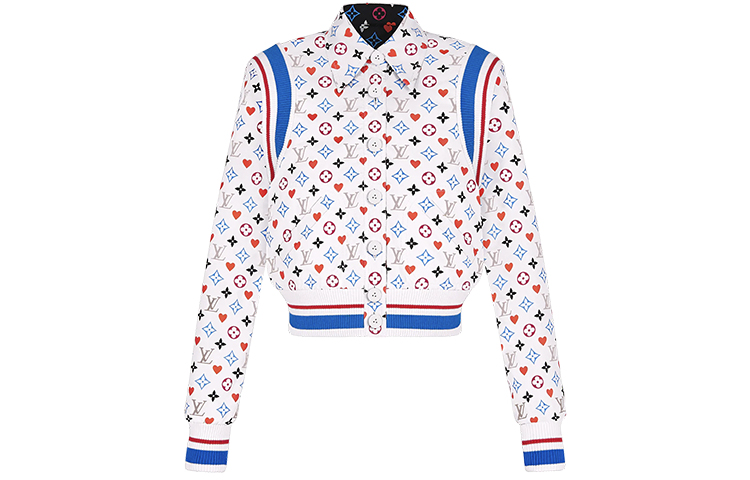(Women) Louis Vuitton Heart Print Reversible Nylon Flight Jacket White 1A8LVL 圖 2