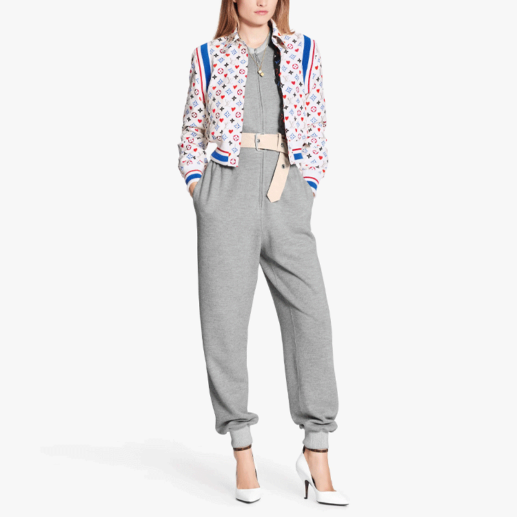 (Women) Louis Vuitton Heart Print Reversible Nylon Flight Jacket White 1A8LVL 圖 3