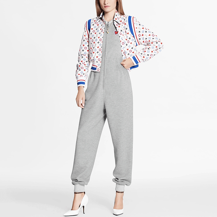 (Women) Louis Vuitton Heart Print Reversible Nylon Flight Jacket White 1A8LVL 圖 4