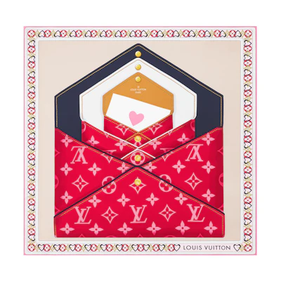 (Women) Louis Vuitton Heart Print Silk Scarf for Women - Minimalist Fashion Accessory M78061