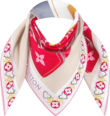 (Women) Louis Vuitton Heart Print Silk Scarf for Women - Minimalist Fashion Accessory M78061 Shop (Women) Louis Vuitton Heart Print Silk Scarf for Women - Minimalist Fashion Accessory M78061