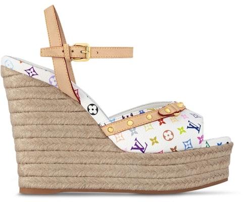 (Women) Louis Vuitton Helios Wedge Sandal Takashi Murakami White 1AGYX0 Buy (Women) Louis Vuitton Helios Wedge Sandal Takashi Murakami White 1AGYX0