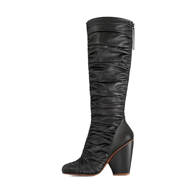 (W) LV High-Top Boot 'Black Leather Zip-Up'