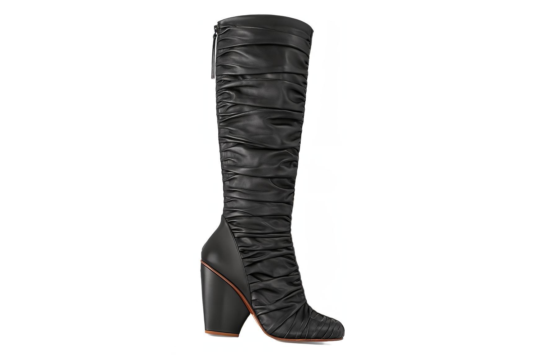 Order (W) Louis Vuitton Stivaletto Alto ''Pelle Nera con Zip'' 1AC8Y9