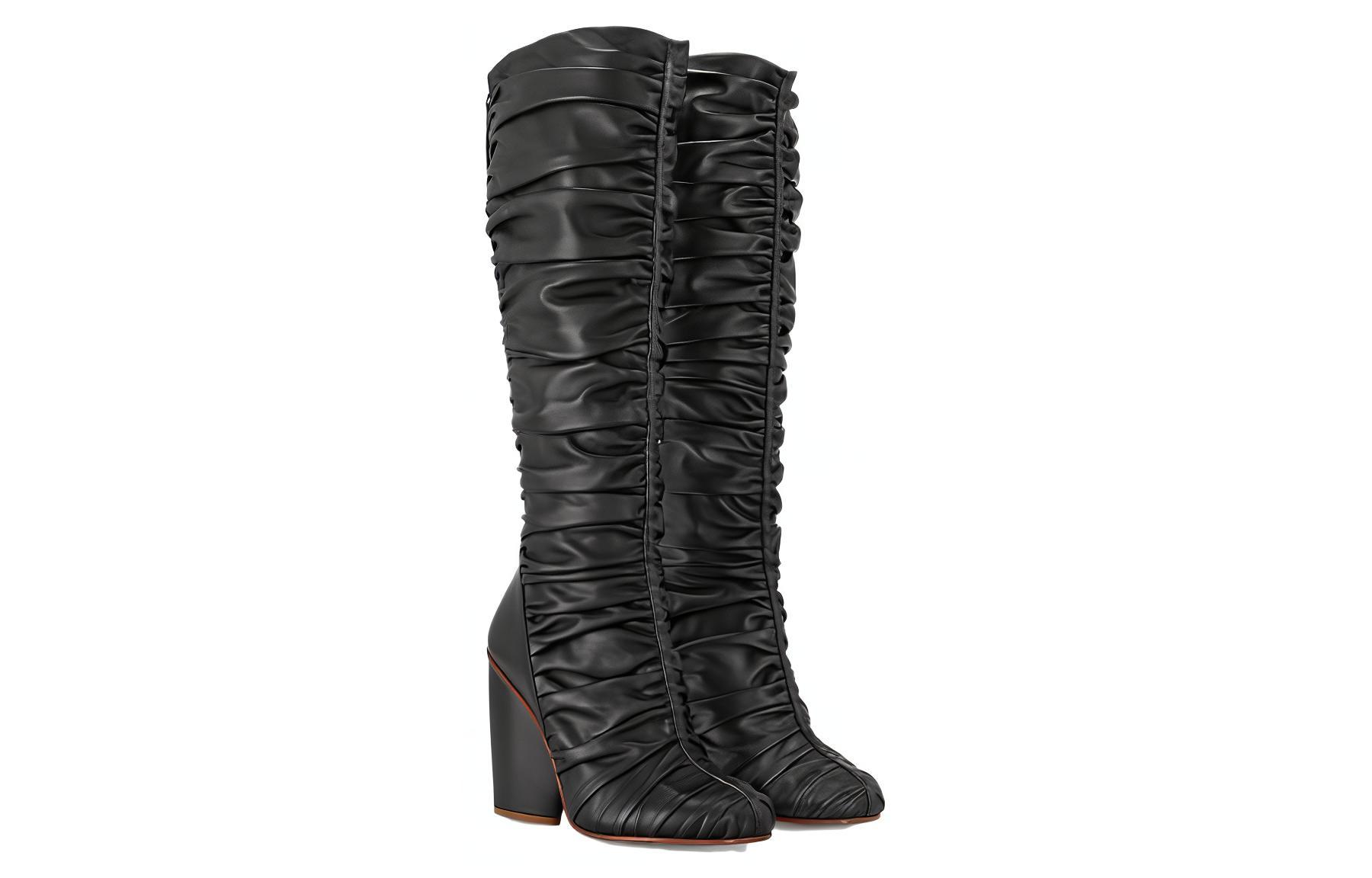 Lookbook (W) Louis Vuitton Stivaletto Alto ''Pelle Nera con Zip'' 1AC8Y9