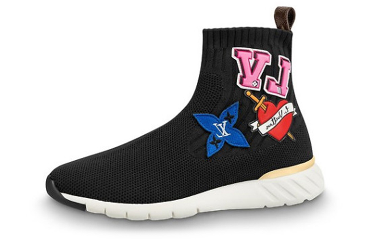 (Women) Louis Vuitton High-Top Slip-On 'Black Fashion Fabric' 1A4MRR