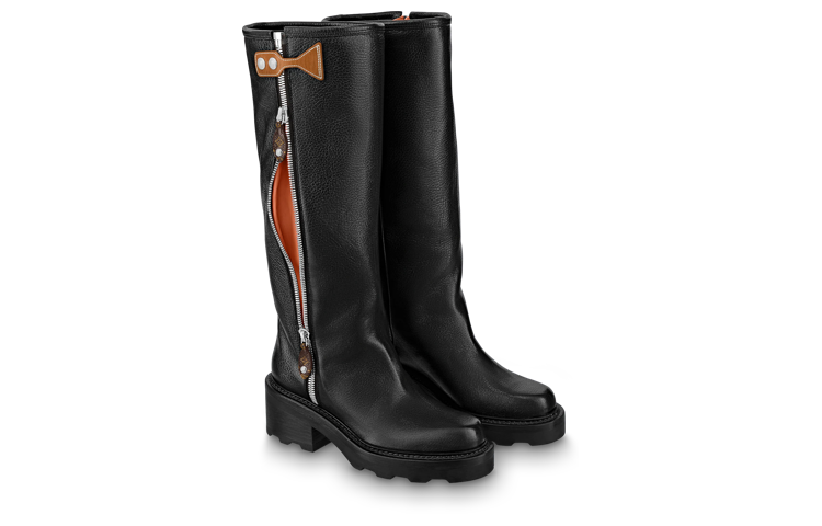 Lookbook (W) Louis Vuitton Sepatu High-Top 'Kulit Hitam' 1AAC6M