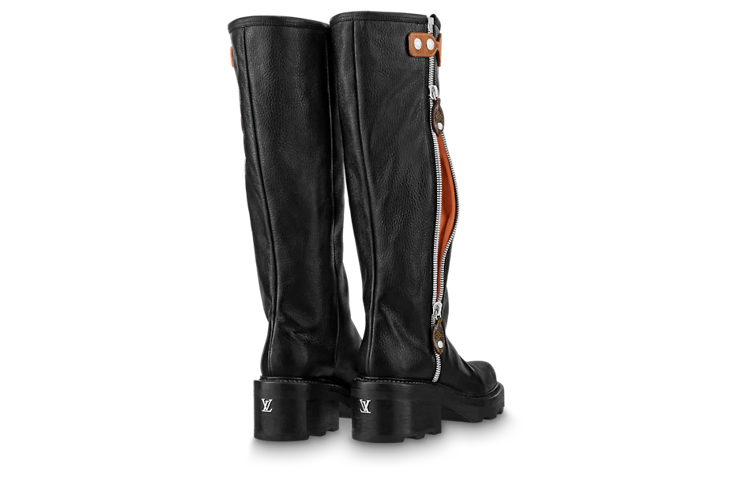 Shop (W) Louis Vuitton Sepatu High-Top 'Kulit Hitam' 1AAC6M