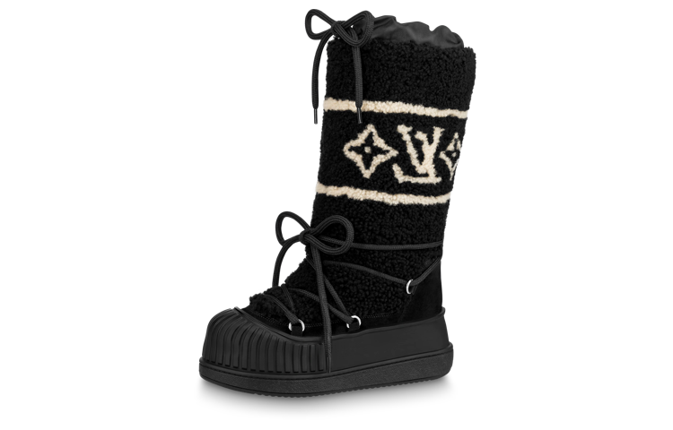 (Women) Louis Vuitton High-Top Sneaker 'Black Shearling' 1A9GZU