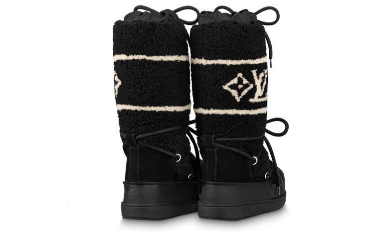 Shop (W) Zapatillas Altas Louis Vuitton 'Black Shearling' 1A9GZU