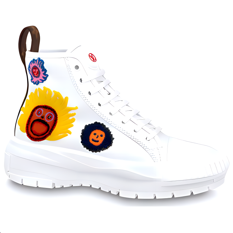 Order (W) 루이비통 화이트 가죽 하이탑 스니커즈 1ABD7F