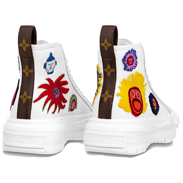 Shop (W) 루이비통 화이트 가죽 하이탑 스니커즈 1ABD7F