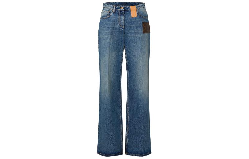 Order (Women) LOUIS VUITTON High-Waisted Loose Fit Straight Jeans Women Blue 1ACCWY