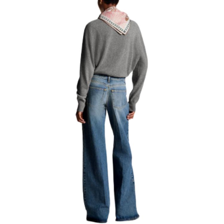 Shop (Women) LOUIS VUITTON High-Waisted Loose Fit Straight Jeans Women Blue 1ACCWY