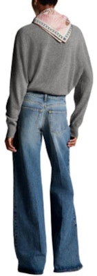 (Women) LOUIS VUITTON High-Waisted Loose Fit Straight Jeans Women Blue 1ACCWY Shop (Women) LOUIS VUITTON High-Waisted Loose Fit Straight Jeans Women Blue 1ACCWY