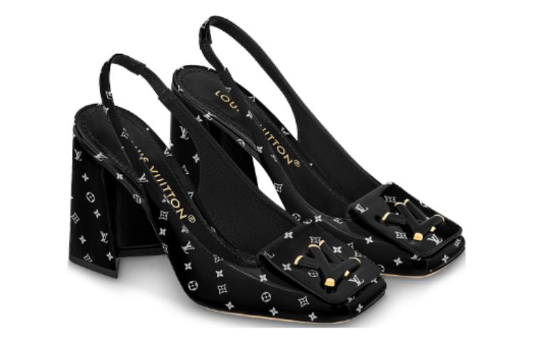 Lookbook (W) Louis Vuitton High Heel ''Schwarzes Leder Mode Komfort'' 1ABH4I