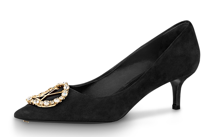 Buy (W) Louis Vuitton Tumit Tinggi 'Black Suede' 1A51W9