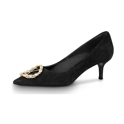 (W) LV High Heel 'Black Suede'