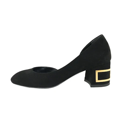 (W) LV High Heel Bootie 'Black Velour'