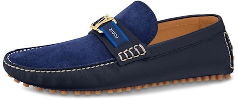 (Women) Louis Vuitton Hockenheim Loafer 'Blue Suede' 1A5XRB (Women) Louis Vuitton Hockenheim Loafer 'Blue Suede' 1A5XRB
