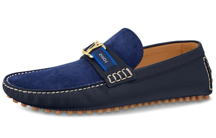 Buy (W) Mocassin Louis Vuitton Hockenheim ''Suède Bleu'' 1A5XRB