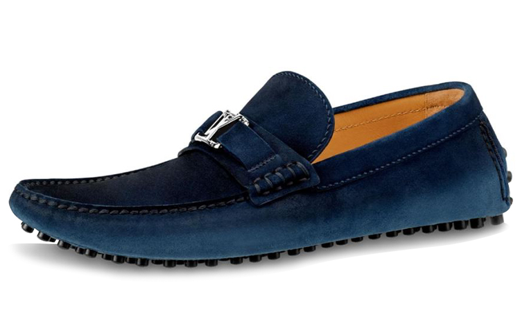 Buy (W) Mocassino Louis Vuitton Hockenheim ''Scamosciato Blu Navy'' 1A5ED0