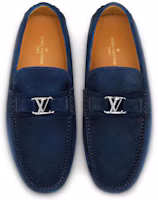 Purchase Louis Vuitton 路易威登 Hockenheim 絨面小牛皮樂福鞋 海軍藍