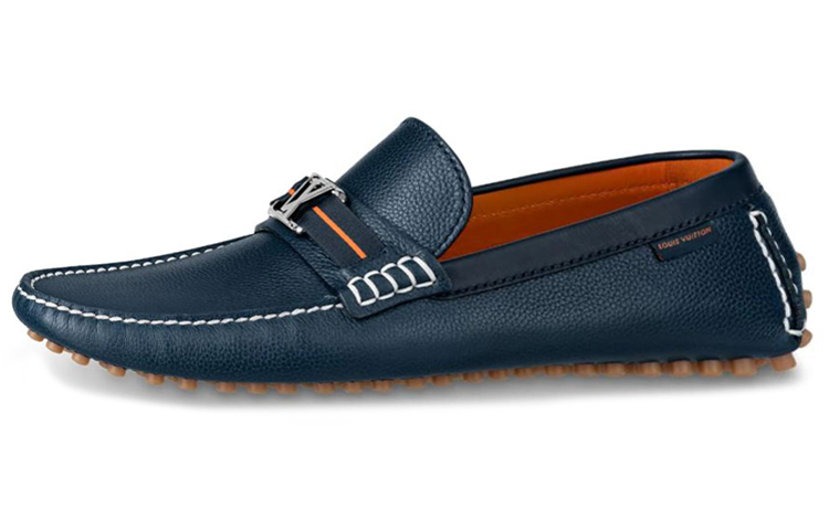 (Women) Louis Vuitton Hockenheim Moccasin 'Blue Black' 1A7YSX