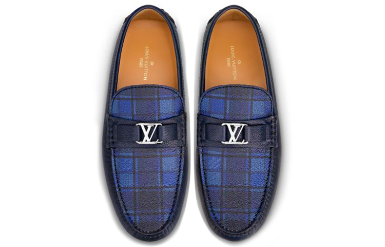 Shop (W) Louis Vuitton Mocassin Hockenheim ''Damier Tartan Bleu'' 1A5GVG