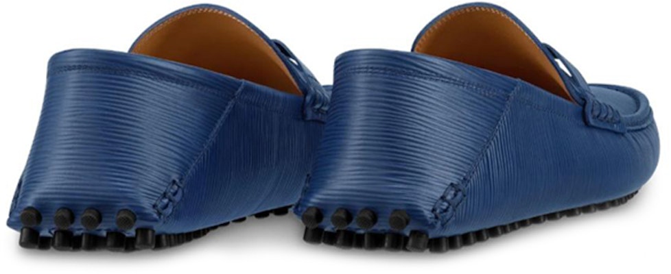 Louis Vuitton Hockenheim Moccasin Sepatu 'Biru EPI' 1A4TW2 Lookbook Louis Vuitton Hockenheim Moccasin Sepatu 'Biru EPI' 1A4TW2