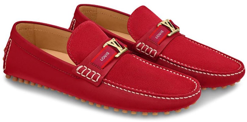 (Women) Louis Vuitton Hockenheim Moccasin 'Red Suede' 1A5XSB Order (Women) Louis Vuitton Hockenheim Moccasin 'Red Suede' 1A5XSB