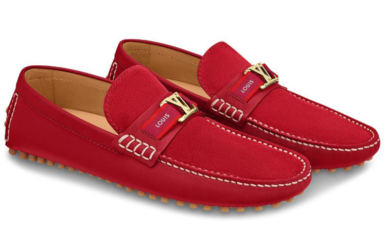 Order (W) Louis Vuitton Hockenheim Mocassin ''Rood Suede'' 1A5XSB