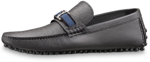 (Women) Louis Vuitton Hockenheim Moccasin 'Taiga Leather Carbon Grey' 1A3GJS (Women) Louis Vuitton Hockenheim Moccasin 'Taiga Leather Carbon Grey' 1A3GJS
