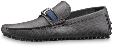 (Women) Louis Vuitton Hockenheim Moccasin 'Taiga Leather Carbon Grey' 1A3GJS (Women) Louis Vuitton Hockenheim Moccasin 'Taiga Leather Carbon Grey' 1A3GJS