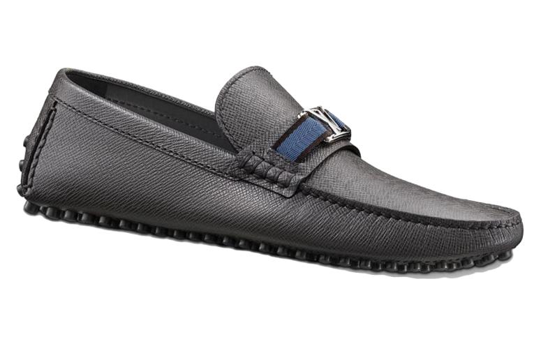Order (W) Louis Vuitton Hockenheim Mocassin ''Taiga Leer Carbon Grijs'' 1A3GJS