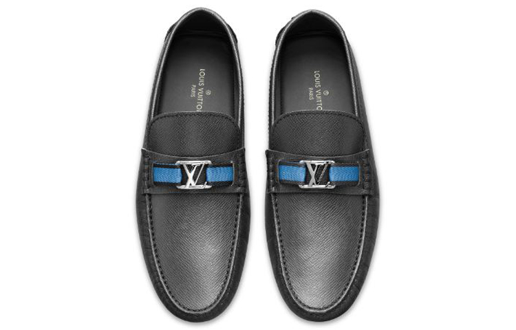 Lookbook (W) 路易威登 霍奎海姆豆豆鞋 '碳灰色 Taiga 皮革' 1A3GJS