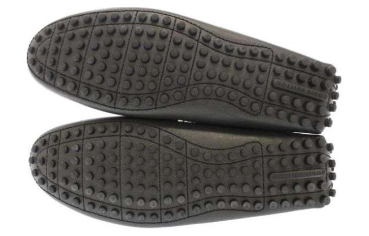 Shop (W) 路易威登 霍奎海姆豆豆鞋 '碳灰色 Taiga 皮革' 1A3GJS