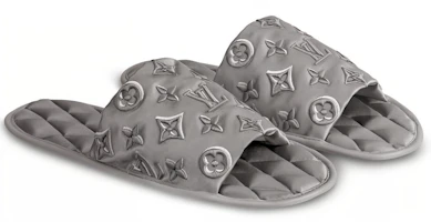 Lookbook (W) Pantuflas Louis Vuitton Homey Monogram 'Satén Gris Bordado' 1A5SZ9