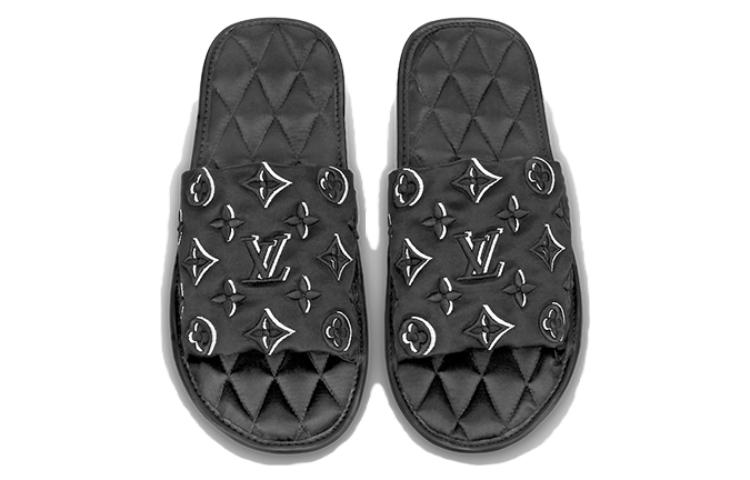 Shop (W) Pantuflas Louis Vuitton Homey 'Negro Confort Punta Abierta' 1A5SZ6
