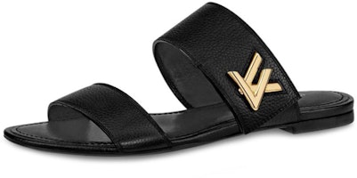 (Women) Louis Vuitton Horizon 'Black Suede Goatskin' Slides 1A4XTT (Women) Louis Vuitton Horizon 'Black Suede Goatskin' Slides 1A4XTT