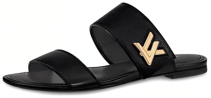 (Women) Louis Vuitton Horizon 'Black Suede Goatskin' Slides 1A4XTT (Women) Louis Vuitton Horizon 'Black Suede Goatskin' Slides 1A4XTT