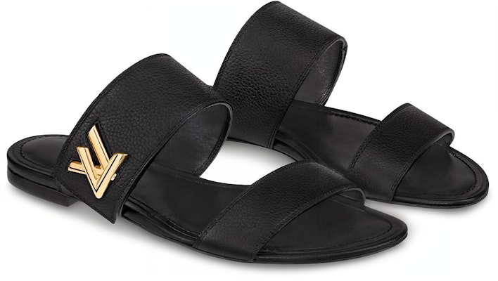 (Women) Louis Vuitton Horizon 'Black Suede Goatskin' Slides 1A4XTT Lookbook (Women) Louis Vuitton Horizon 'Black Suede Goatskin' Slides 1A4XTT