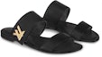 Lookbook (W) Louis Vuitton Horizon 'Hitam Suede Kulit Kambing' Selipar 1A4XTT
