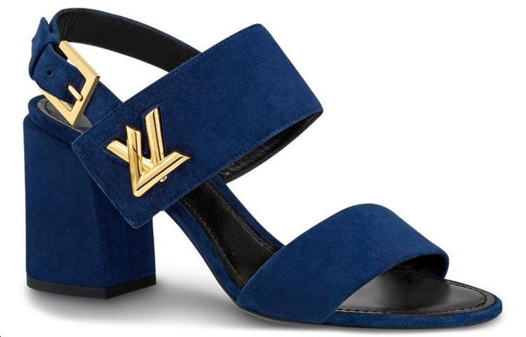 Order (W) Louis Vuitton Horizon 'Mule Bertumit Tinggi Kulit Kambing Biru' 1A4WIQ